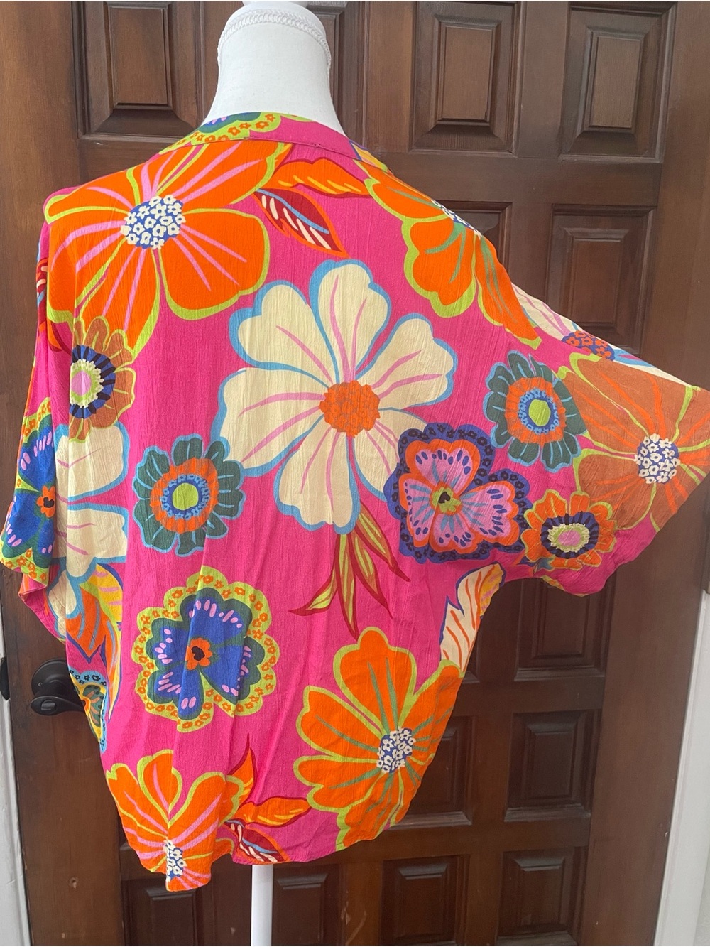 T Tahari Hawaii Neon Hibiscus Psychedelic Beach Baggy 90's Y2K Surf Skater Shirt